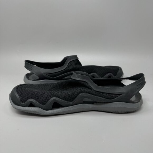 Crocs Swiftwater Mesh Wave Black Sandals Slides Water Boat Beach Shoes Men’s 12 main image 9